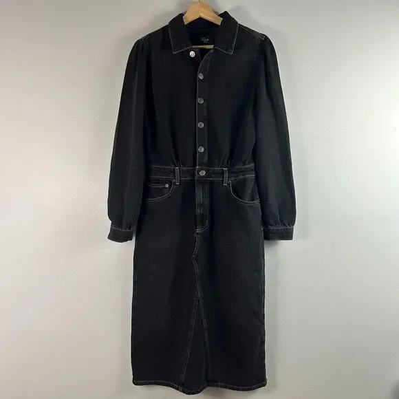 RAILS Beverly Long Sleeve Denim Shirt Dress - coffeafoods.com